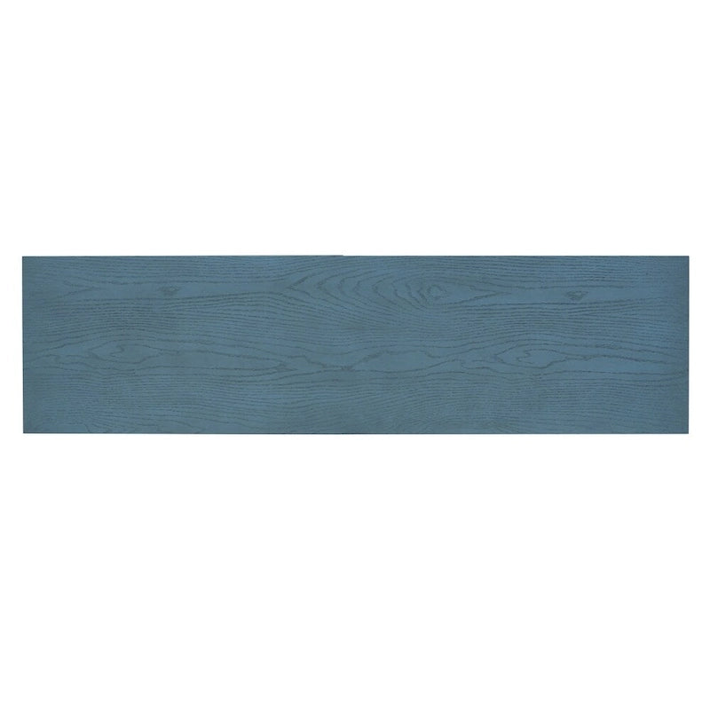 4-Door Retro Sideboard with Circular Groove Design and Round Metal Handles