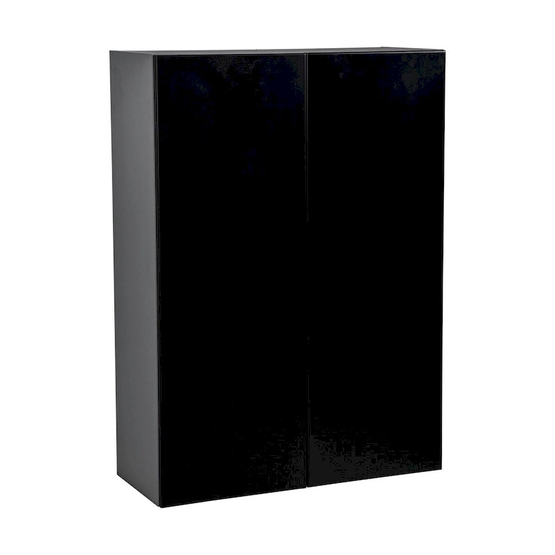 Grey Open Wall Cabinet with 4 Adjustable Shelves Double Door