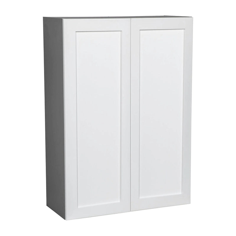 Grey Open Wall Cabinet with 4 Adjustable Shelves Double Door