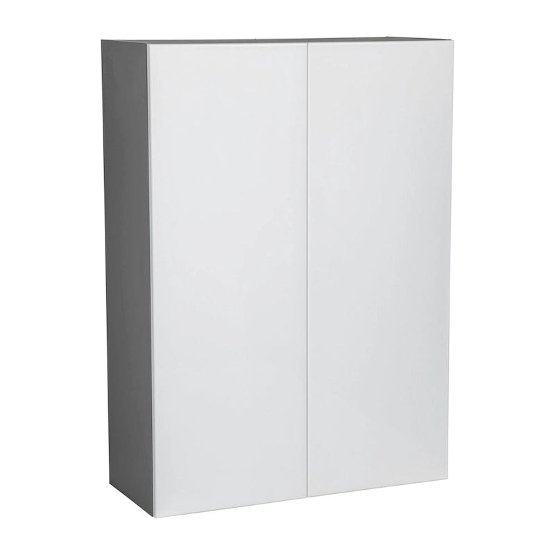 Grey Open Wall Cabinet with 4 Adjustable Shelves Double Door