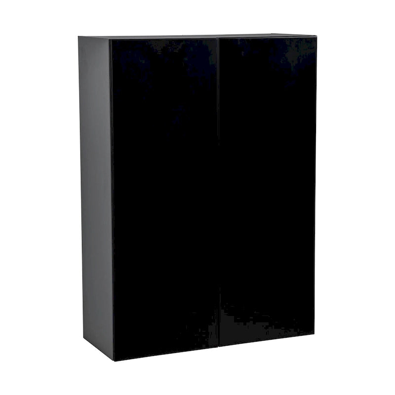 Grey Open Wall Cabinet with 4 Adjustable Shelves Double Door