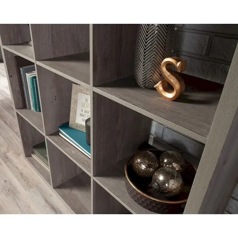 9-Cube Storage Bookcase Open Cubby Shelf Organizer Rural Pine Mystic Oak