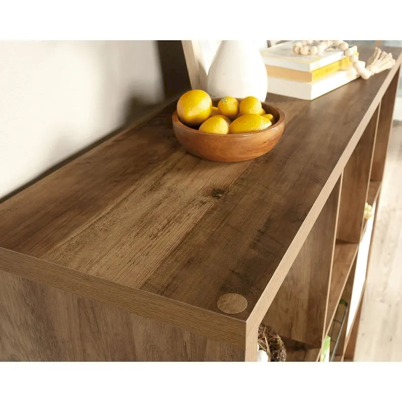 9-Cube Storage Bookcase Open Cubby Shelf Organizer Rural Pine Mystic Oak