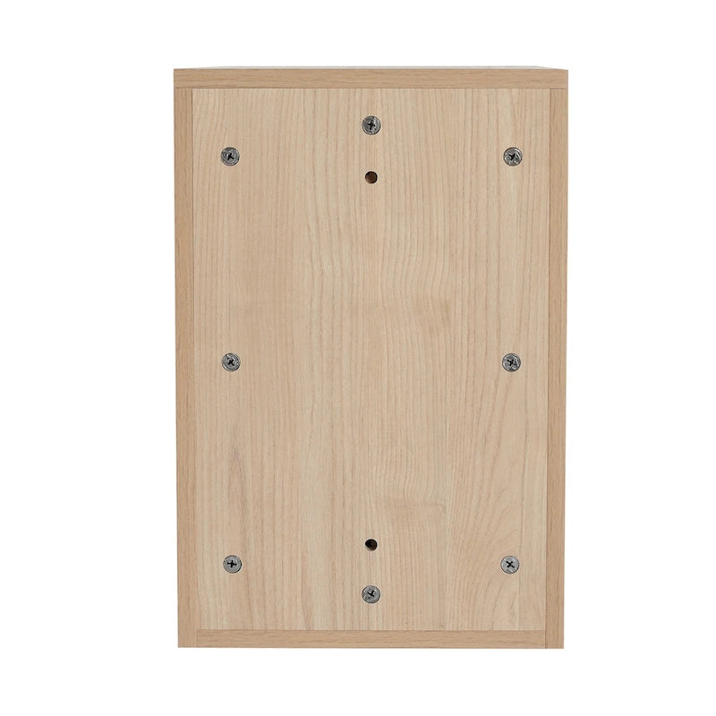 Wall Mounted Two-Tier Storage Shelf, Open Floating Shelves, Light Oak Finish, Bathroom Organizer